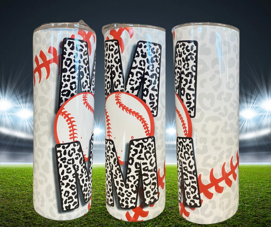 Baseball Mom 20oz Stainless Steel Tumbler